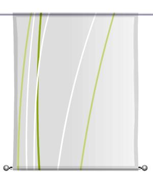 Linea greygreen vario dark links, Scheibenhänger eckig